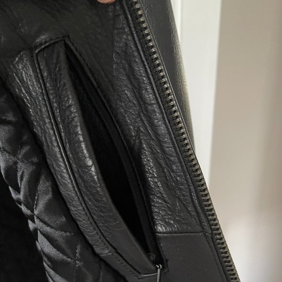 Marc New York Men's Black Leather Jacket Size L - Picture 7 of 9